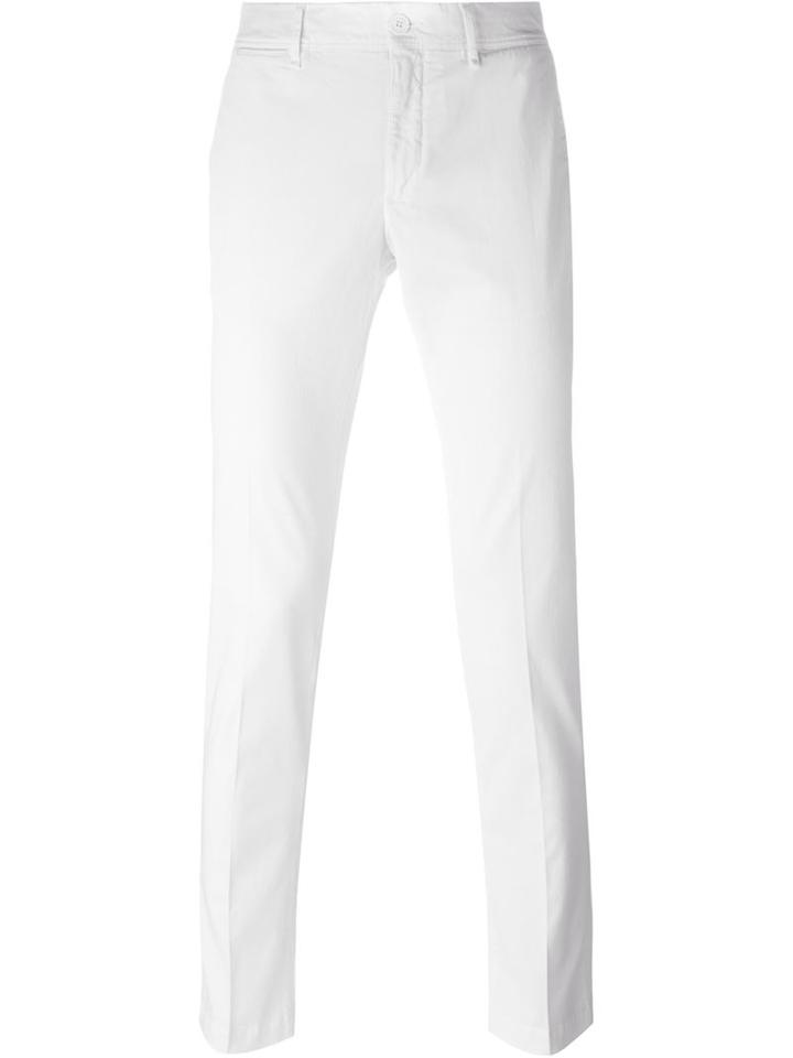Moncler Classic Chinos, Men's, Size: 54, White, Cotton/spandex/elastane
