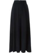 Mm6 Maison Margiela Pleated Wide Leg Trousers, Women's, Size: 40, Blue, Cotton