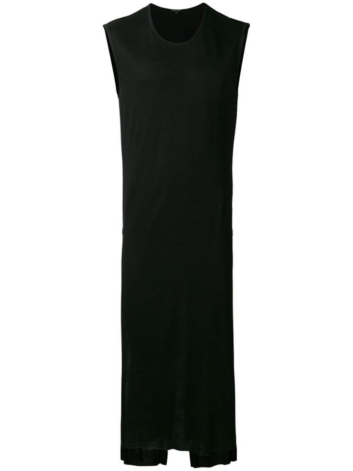 Unconditional Long Sleeveless Tank Top - Black