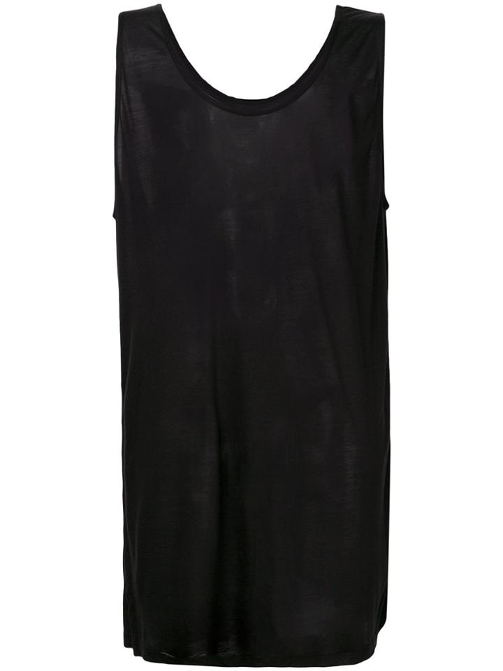 Les Hommes Loose Fit Tank Top - Black