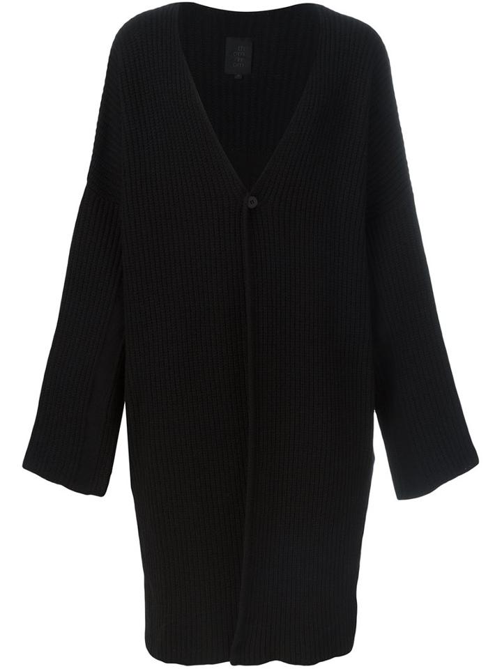 Thom Krom Long Cardigan, Men's, Size: Medium, Black, Polyamide/wool