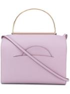 Roksanda Metal Handle Bowling Tote, Women's, Pink/purple, Calf Leather/polyamide/polyurethane/metal