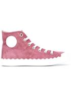 Chloé Kyle Hi-top Sneakers - Pink & Purple