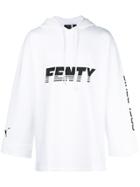 Fenty X Puma Logo Print Oversized Hoodie - White