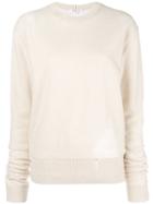 Helmut Lang Distressed Sweater - Nude & Neutrals