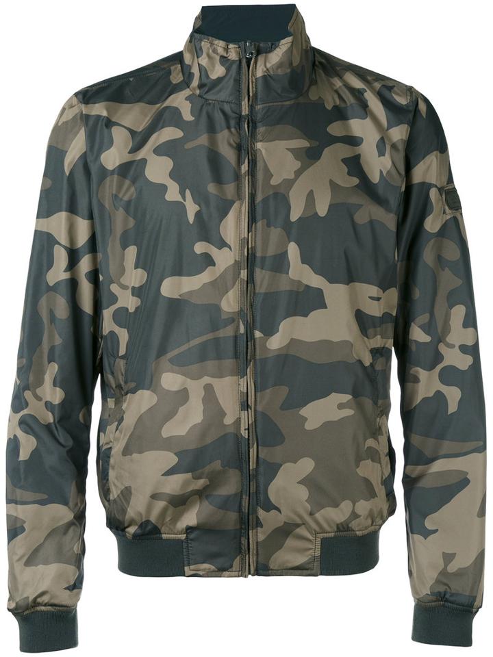 Woolrich - Camouflage Reversible Bomber Jacket - Men - Polyamide/polyester - S, Green, Polyamide/polyester