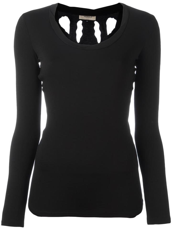 Murmur 'torn' Blouse, Women's, Size: Xs, Black, Nylon/spandex/elastane/viscose