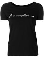 Emporio Armani Cropped Logo T-shirt - Black