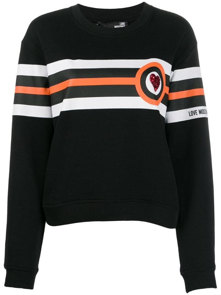 Love Moschino Heart Target Sweatshirt - Black