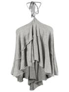 Andrea Bogosian Halter Neck Blouse, Women's, Size: P, Grey, Cotton