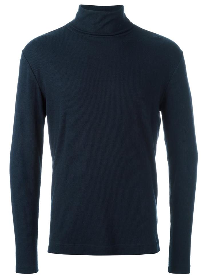 Wood Wood 'gordon' Turtleneck Pullover, Men's, Size: Xl, Blue, Cotton