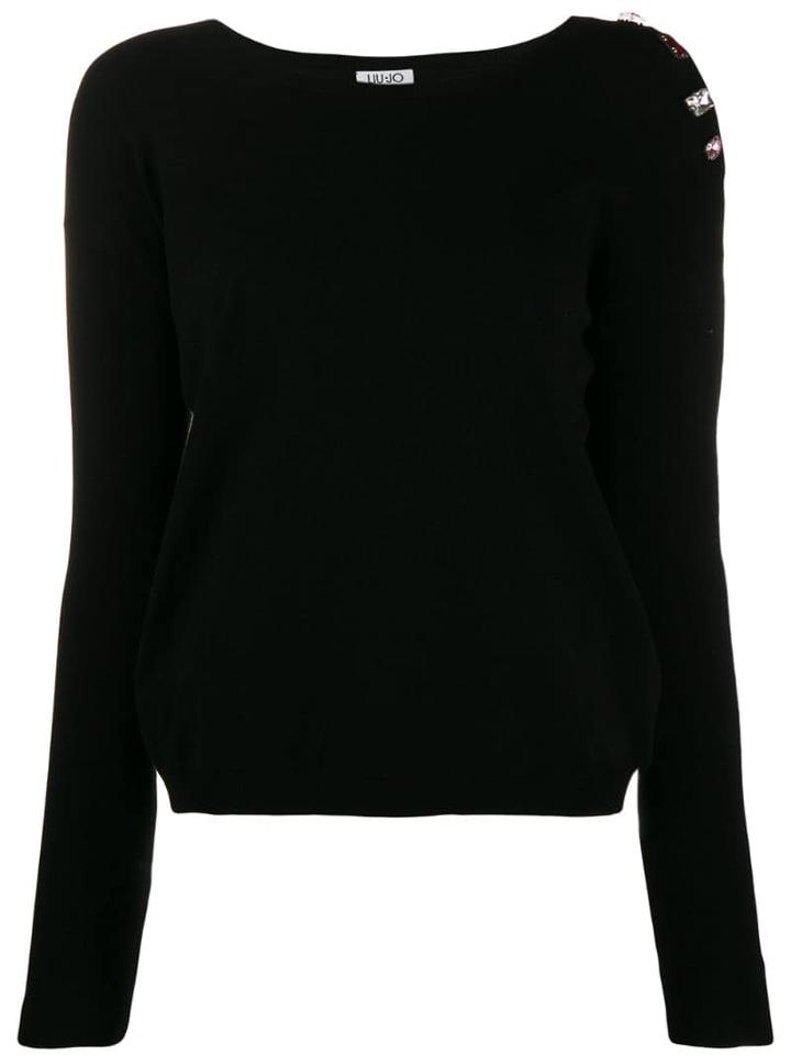 Liu Jo Crystal-embellished Jumper - Black