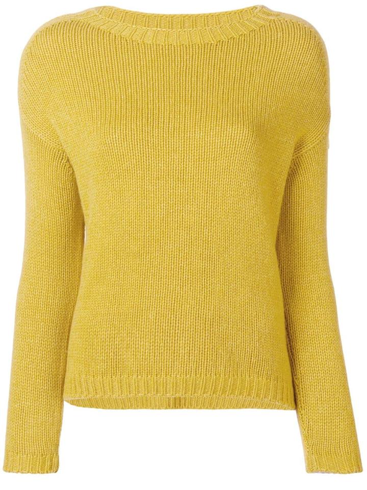 Aragona Round Neck Jumper - Yellow & Orange