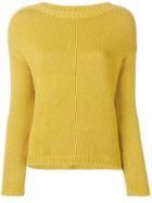 Aragona Round Neck Jumper - Yellow & Orange