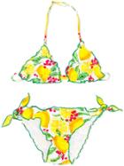Mc2 Saint Barth Kids Lemon Print Bikini - Yellow
