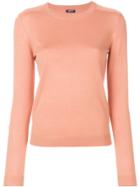Jil Sander Navy Round Neck Jumper - Pink & Purple