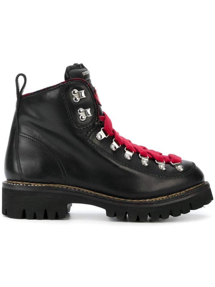 Dsquared2 Contrast Hiking Boots - Black