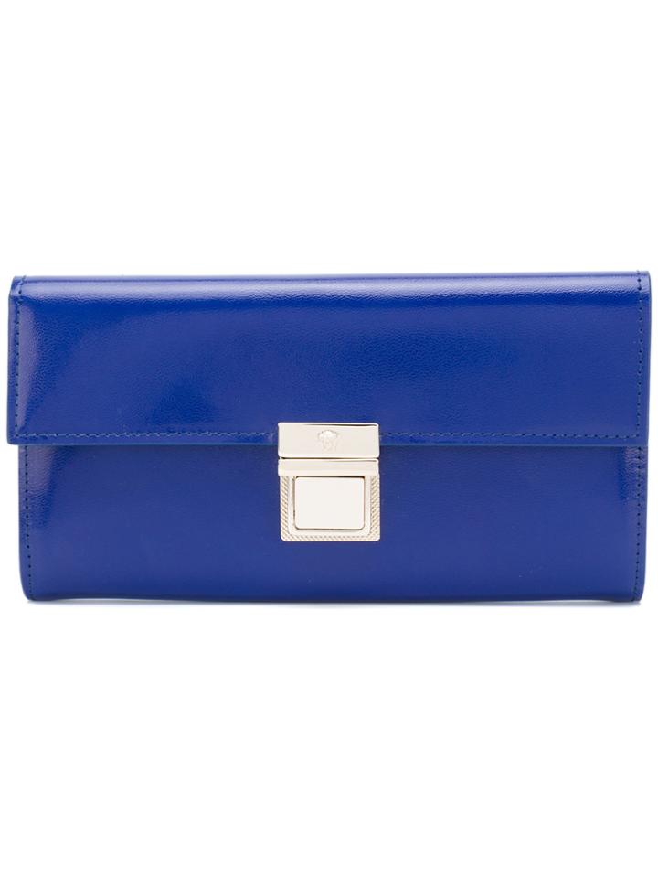 Versace Square Clasp Wallet - Blue