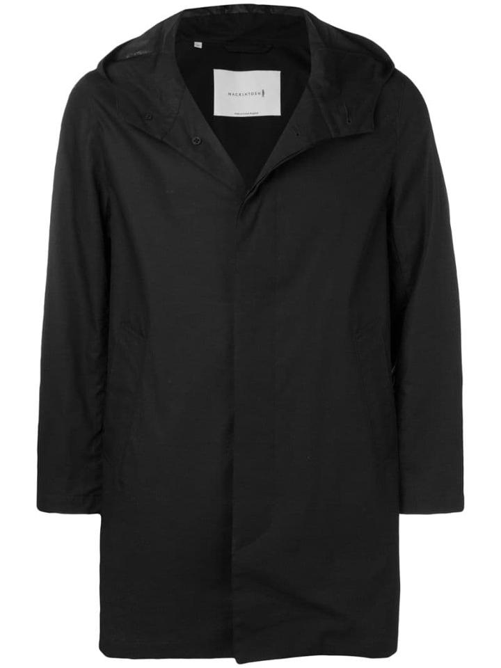 Mackintosh Black Cotton Storm System Hooded Coat Gm-007b/sh