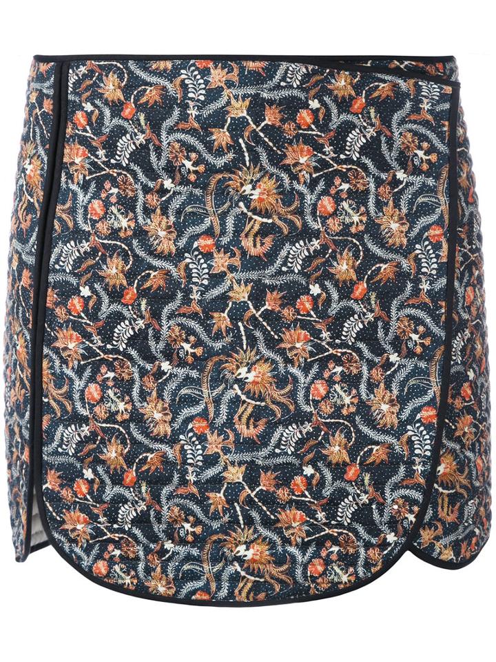 Isabel Marant - Quilted Print Skirt - Women - Silk/cotton - 36, Silk/cotton