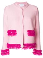 20:52 Frayed Details Jacket - Pink & Purple