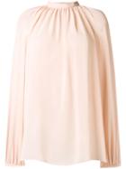 Giamba Draped Loose Fit Blouse - Nude & Neutrals