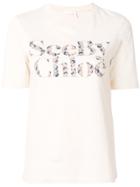 See By Chloé Printed Logo T-shirt - Nude & Neutrals