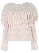 Philosophy Di Lorenzo Serafini Fringed Jumper - Grey