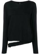 Pierantoniogaspari Cut Out Bicolour Sweater - Black