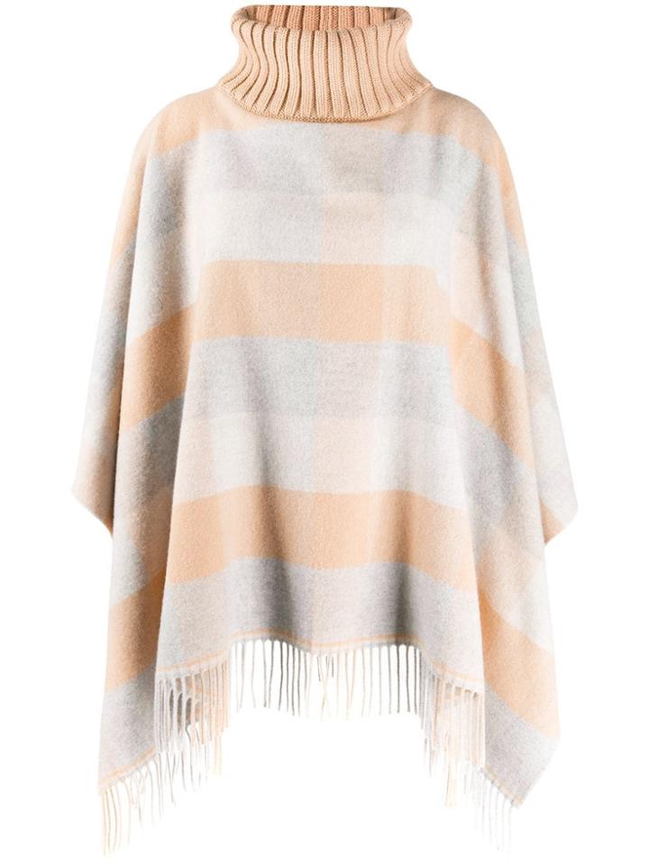 Fabiana Filippi Striped Poncho - Neutrals