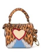 Sophie Hulme - Leopard Heart Mini Bag - Women - Calf Leather/patent Leather/metal (grey) (other) - One Size, Women's, Calf Leather/patent Leather/metal (other)