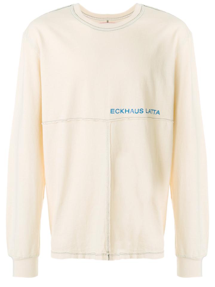 Eckhaus Latta Logo Long-sleeve Sweatshirt - Nude & Neutrals