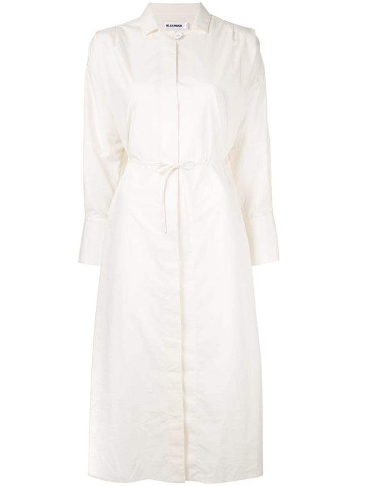 Jil Sander Midi Shirt Dress - Neutrals