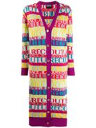 Versace Jeans Logo Colour-block Cardigan - Yellow