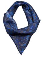 White Mountaineering Paisley Scarf, Men's, Blue, Silk