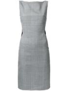 Gareth Pugh Glen Plaid Fitted Dress, Women's, Size: 42, Black, Wool