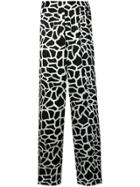 Federica Tosi Patterned Flared Trousers - Black