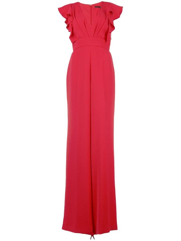 Jay Godfrey Ruffled Jumpsuit - Red