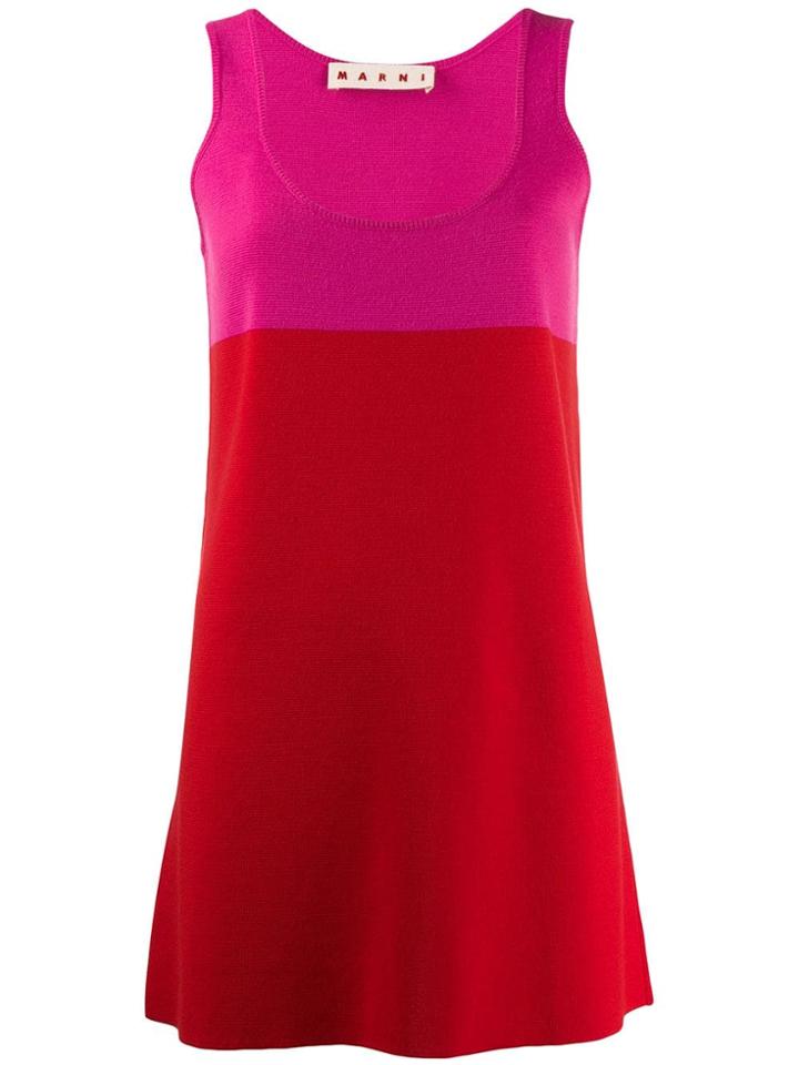 Marni Longline Tunic Tank Top - Red