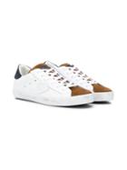 Philippe Model Kids Teen Colour-block Sneakers - White