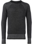 Belstaff Contrast Ribbed Sweater, Men's, Size: Xl, Black, Cashmere/virgin Wool