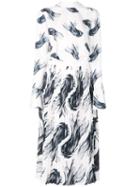 Ioana Ciolacu - Pleated Skirt Sweater Dress - Women - Polyester - M, White, Polyester