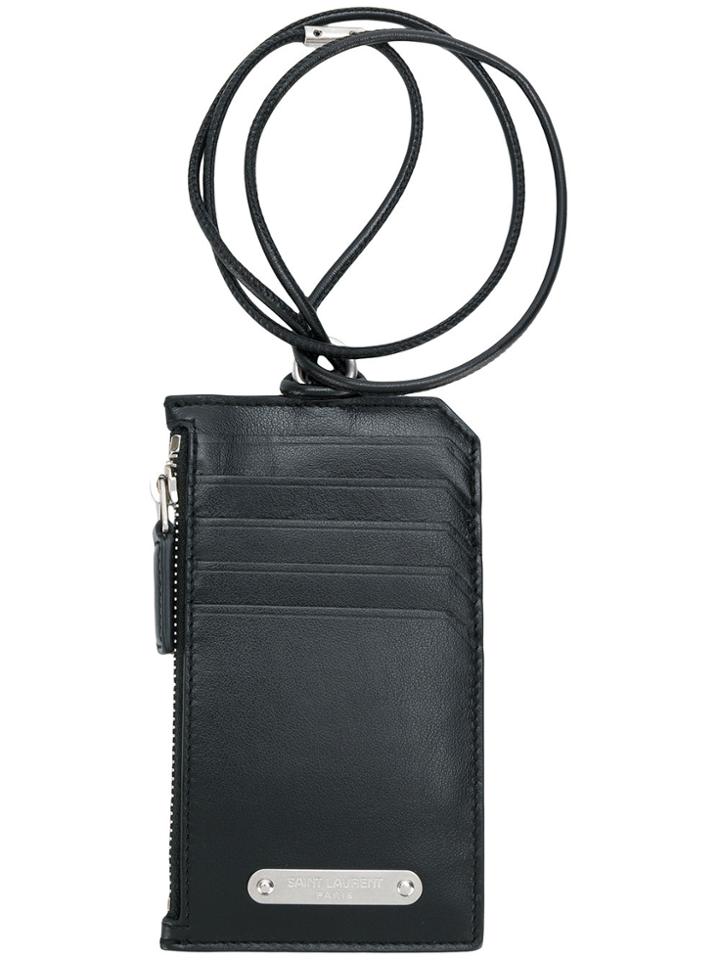 Saint Laurent Fragments Id Strap Card Case - Black