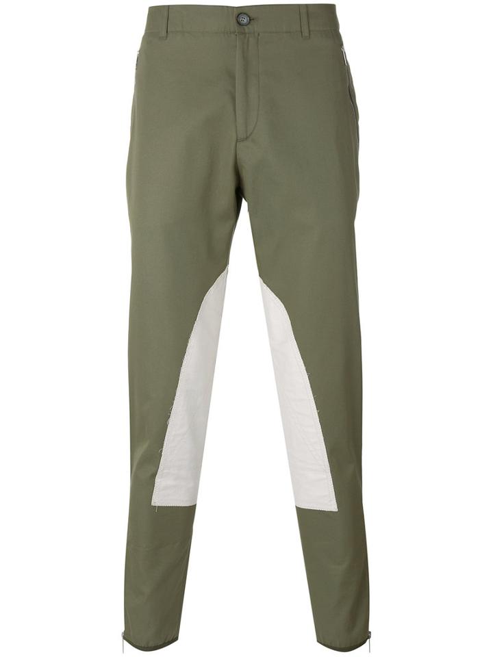 Alexander Mcqueen - Patched Chino Trousers - Men - Cotton - 48, Green, Cotton