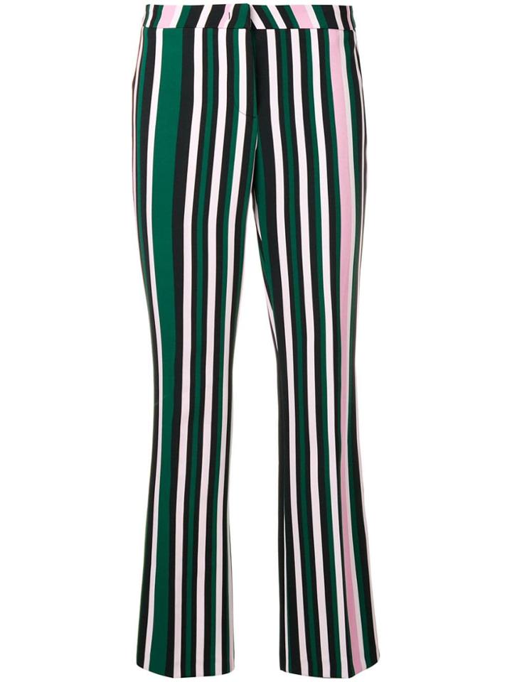 Cambio Striped Trousers - Green