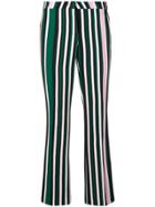 Cambio Striped Trousers - Green