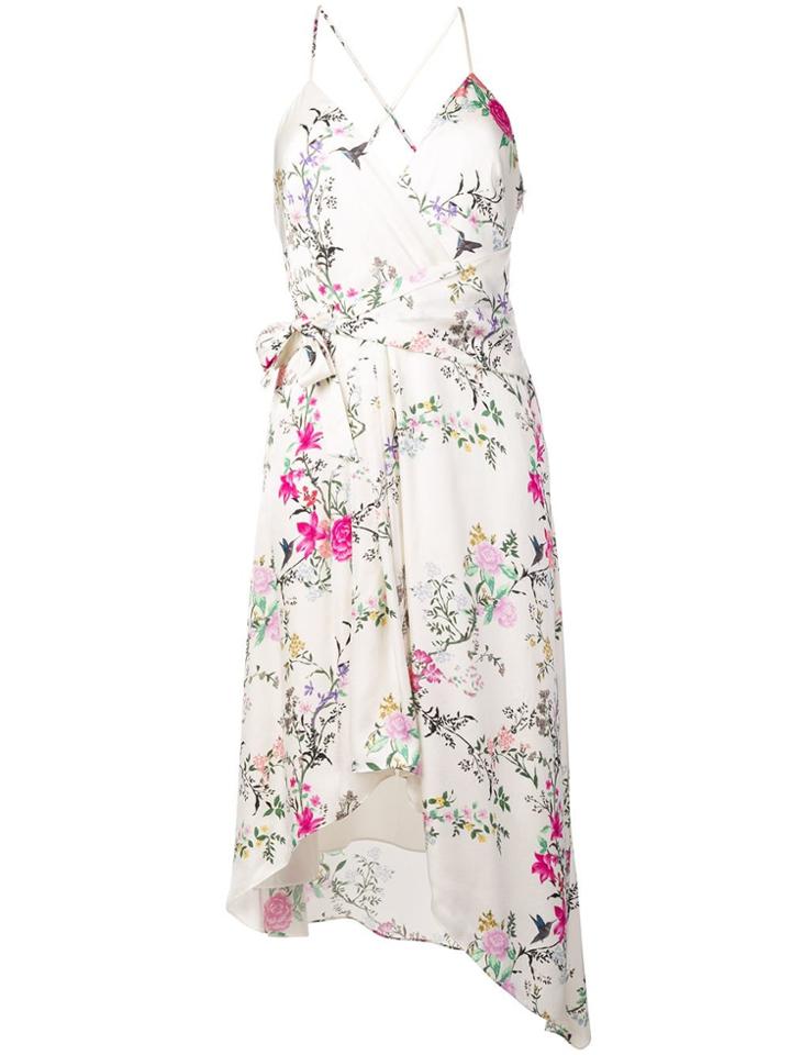 Equipment Floral Asymmetric Dress - White