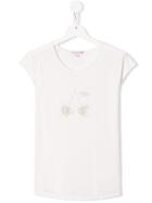 Bonpoint Teen Crystal Logo T-shirt - White