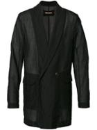 Uma Wang Loose Fit Blazer, Men's, Size: Large, Black, Cotton/silk