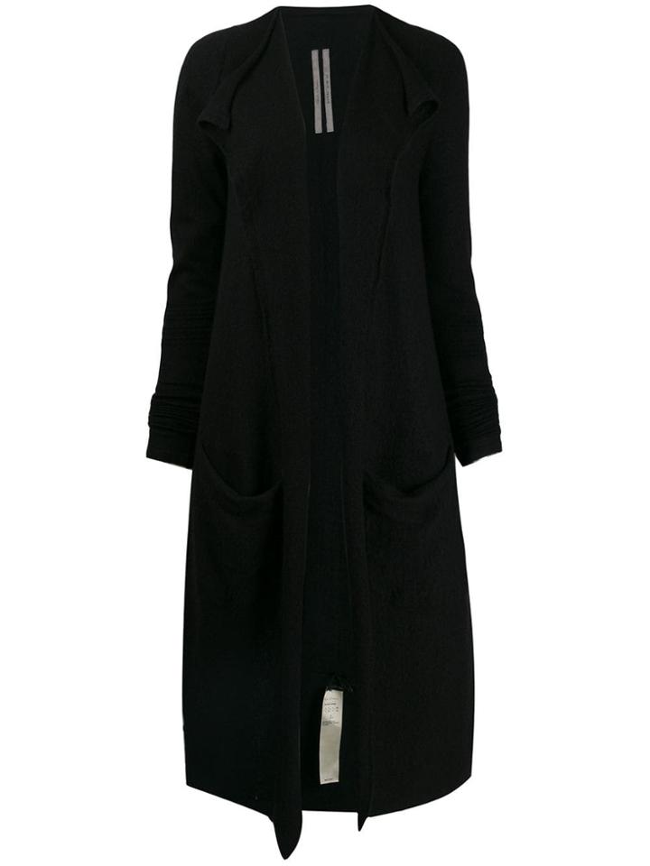 Rick Owens Open Front Cardigan Coat - Black